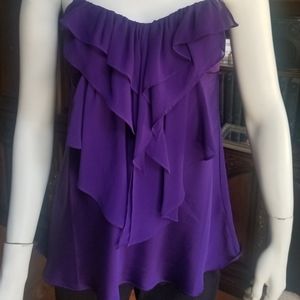 Ladies Ruffle Top Size M Purple